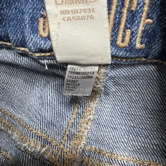 Girls Justice Straight Blue Distressed Ripped Jeans Medium Wash Size 8 - Picture 5 of 10